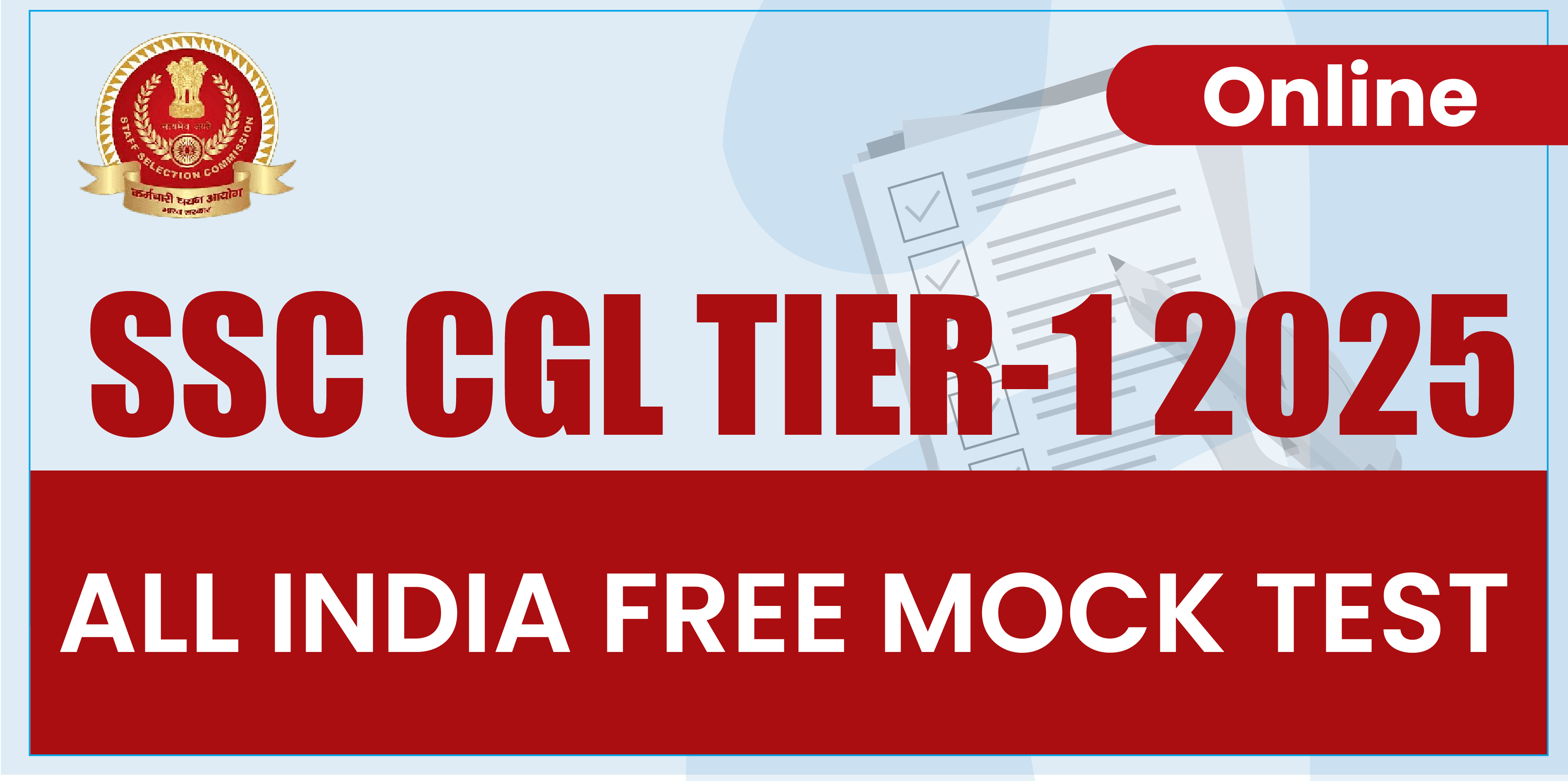 SSC CGL Tier-1 All India Open Mock